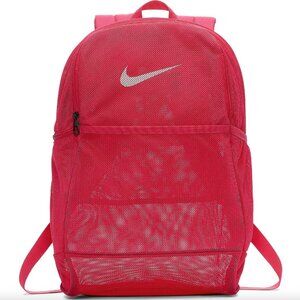 Nike Brasilia Mesh Net Training School Travel Beach Backpack Pink